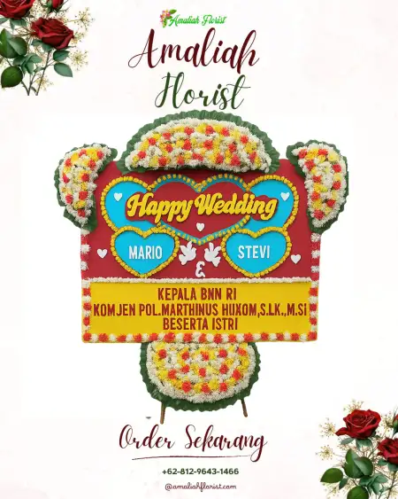 Papan Bunga Pernikahan Netampin